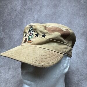 Vintage Disney Mickey Mouse Military Cap Goofy's Hat Co. Adult Camo 90's Rare